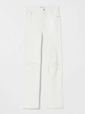 Jeansy Bootcut Bershka biały