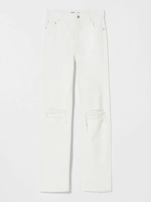 Jeansy Bootcut Bershka biały