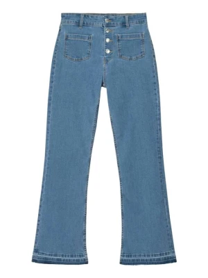 Jeansy Bootcut Bershka jasnoniebieski denim