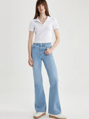 Jeansy Bootcut DeFacto jasnoniebieski