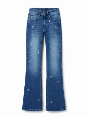 Jeansy Bootcut Desigual niebieski