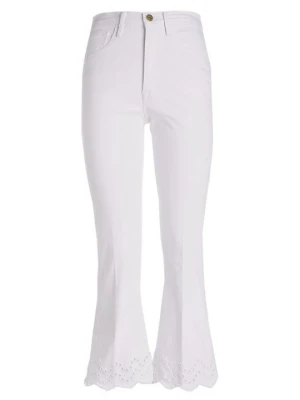 Jeansy Bootcut Frame biały
