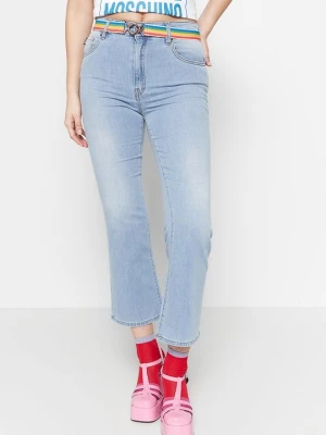 Jeansy Bootcut LOVE MOSCHINO jasnoniebieski