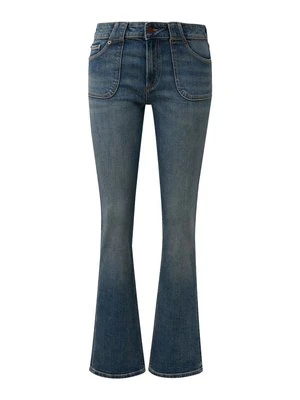 Jeansy Bootcut QS ciemnoniebieski