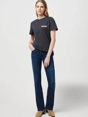 Jeansy Bootcut Wrangler ciemnoniebieski