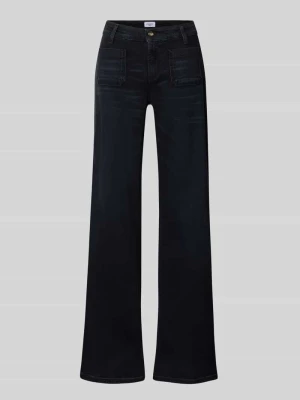 Jeansy Bootcut z mieszanka bawełny i modalu model 'AMARA' CAMBIO Czarny