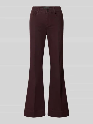Jeansy Bootcut z mieszanka bawełny model 'Luna' Angels Bordowy