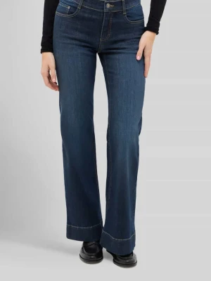 Jeansy Bootcut z mieszanka bawełny model 'Luna' Angels Ciemnoniebieski