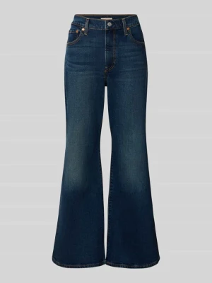 Jeansy Bootcut z mieszanka bawełny model 'RIBCAGE FLARE' Levi's Ciemnoniebieski
