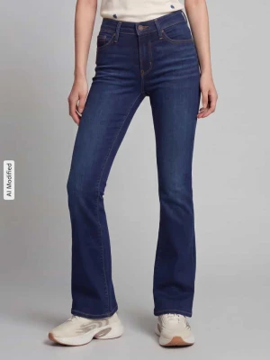 Jeansy Bootcut z mieszanki bawełny model '315®' Levi's Ciemnoniebieski