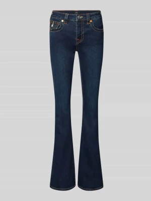 Jeansy Bootcut z mieszanki bawełny model 'BECCA' True Religion Ciemnoniebieski