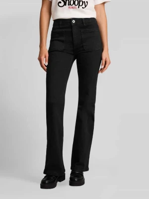 Jeansy bootcut z wysokim stanem z przednimi kieszeniami Tom Tailor Czarny