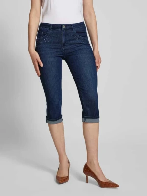 Jeansy capri z obszyciem ozdobnymi kamieniami model ‘SHAKIRA’ BRAX