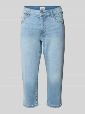 Jeansy capri z wpuszczanymi kieszeniami Mustang Jeansowy niebieski