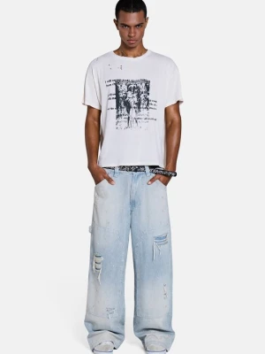 Jeansy carpenter Jaded London jasnoniebieski denim