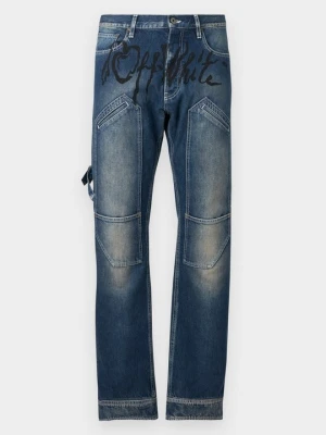 Jeansy carpenter Off White niebieski denim