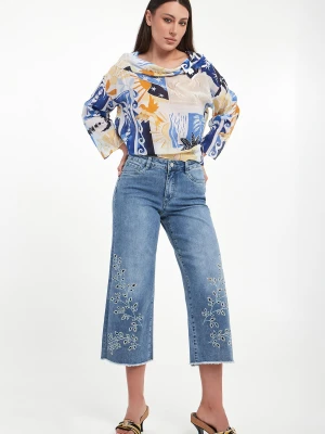 Jeansy damskie ażurowe JOSEPH RIBKOFF JEANS