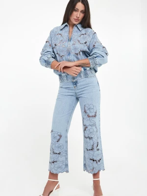 Jeansy damskie ażurowe LIU JO