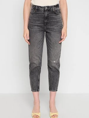 Jeansy damskie mom fit Boss antracytowy