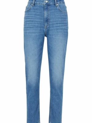 Jeansy damskie mom fit Boss niebieski