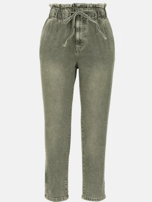 Jeansy damskie mom fit Even&Odd khaki