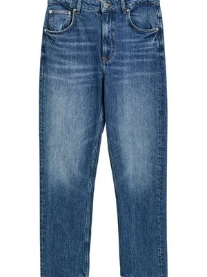 Jeansy damskie mom fit Gant ciemnoniebieski
