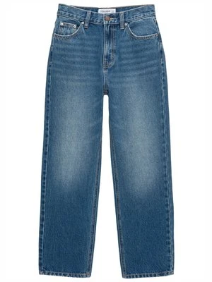 Jeansy damskie mom fit PULL&BEAR ciemnoniebieski