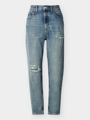 Jeansy damskie mom fit Tommy Jeans jasnoniebieski denim