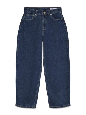 Jeansy damskie mom fit Vero Moda granatowy