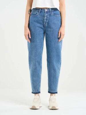 Jeansy damskie mom jeans marmurkowe niebieskie Ria 244 BIG STAR