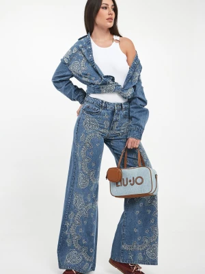 Jeansy damskie z haftem LIU JO