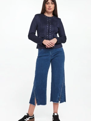 Jeansy damskie z kryształkami JOSEPH RIBKOFF