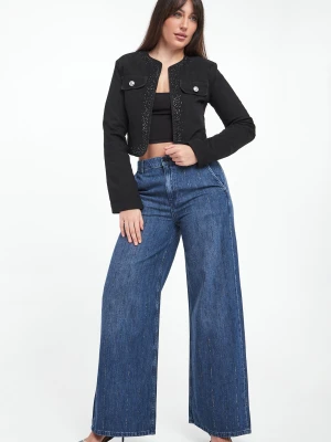 Jeansy damskie z kryształkami LIU JO