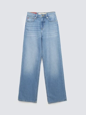 Jeansy damskie z szeroką nogawką niebieskie Atrea 111 BIG STAR