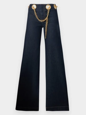 Jeansy Dzwony Alice + Olivia czarny