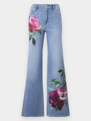 Jeansy Dzwony Alice + Olivia jasnoniebieski denim