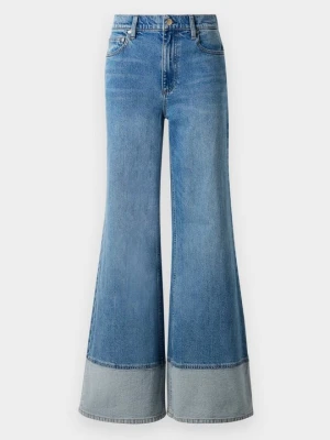 Jeansy Dzwony Alice + Olivia niebieski denim