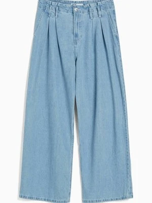 Jeansy Dzwony Bershka jasnoniebieski denim