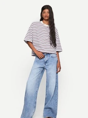 Jeansy Dzwony Bershka jasnoniebieski denim