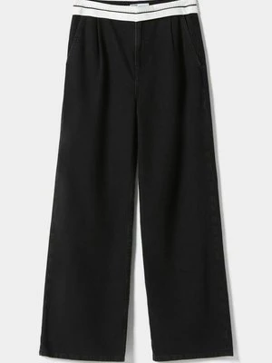 Jeansy Dzwony Bershka czarny