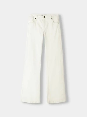 Jeansy Dzwony Bershka biały