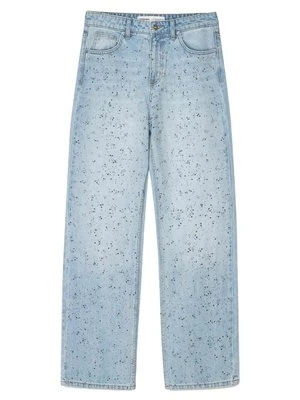Jeansy Dzwony Bershka jasnoniebieski denim