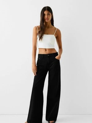 Jeansy Dzwony Bershka czarny