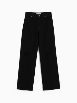 Jeansy Dzwony Bershka czarny