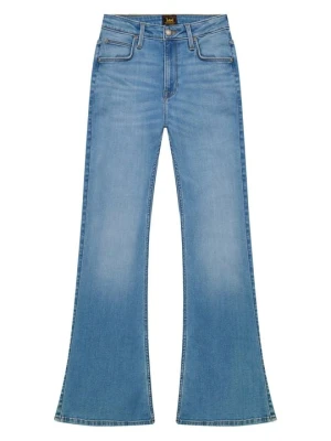 Jeansy dzwony Lee niebieski denim