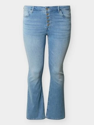 Jeansy Dzwony ONLY Carmakoma jasnoniebieski denim
