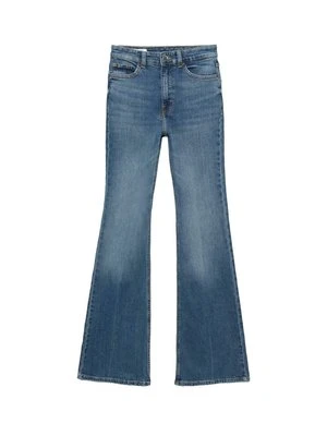 Jeansy Dzwony PULL&BEAR ciemnoniebieski