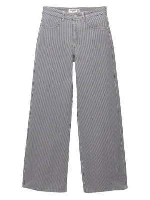 Jeansy Dzwony PULL&BEAR ciemnoniebieski