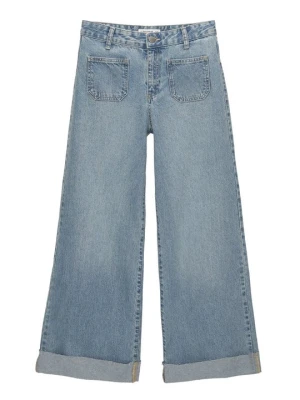 Jeansy Dzwony PULL&BEAR niebieski denim