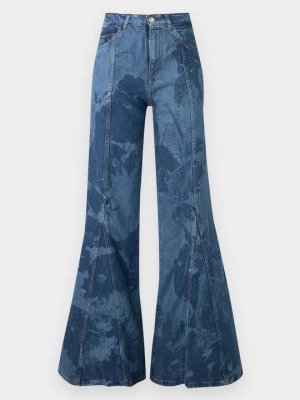 Jeansy Dzwony Rodebjer niebieski denim
